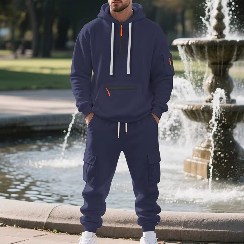 Men'S Tracksuits 2 Piece Long Sleeve Athletic Full Zip Sweatsuits Jogging Suit Set Casual Outdoor Streetwear Sport Tracksuit Set