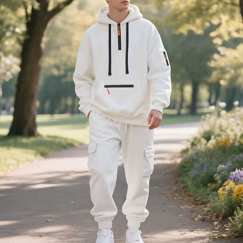 Men'S Tracksuits 2 Piece Long Sleeve Athletic Full Zip Sweatsuits Jogging Suit Set Casual Outdoor Streetwear Sport Tracksuit Set