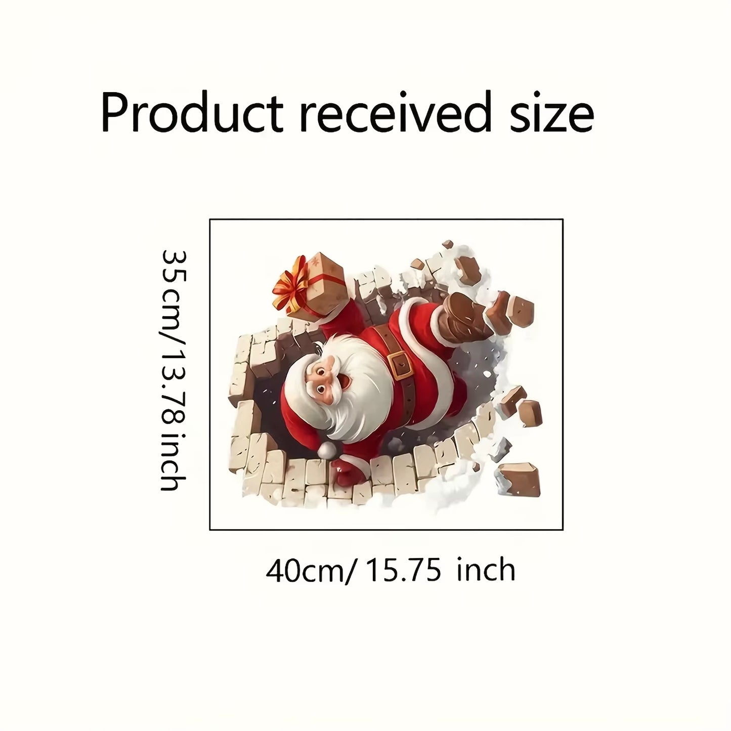 1Pc Santa Claus Wall Sticker Self-Adhesive Vinyl Decal Christmas Decoration DIY Living Room Bedroom Window Glass Cover Scratches