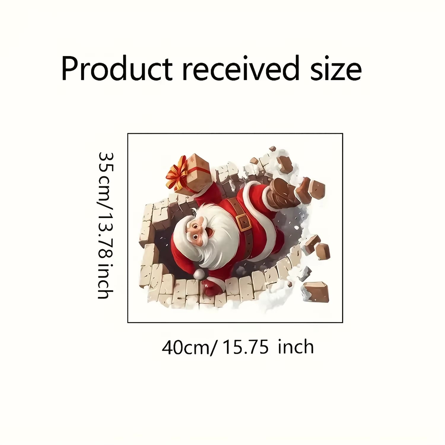 1Pc Santa Claus Wall Sticker Self-Adhesive Vinyl Decal Christmas Decoration DIY Living Room Bedroom Window Glass Cover Scratches