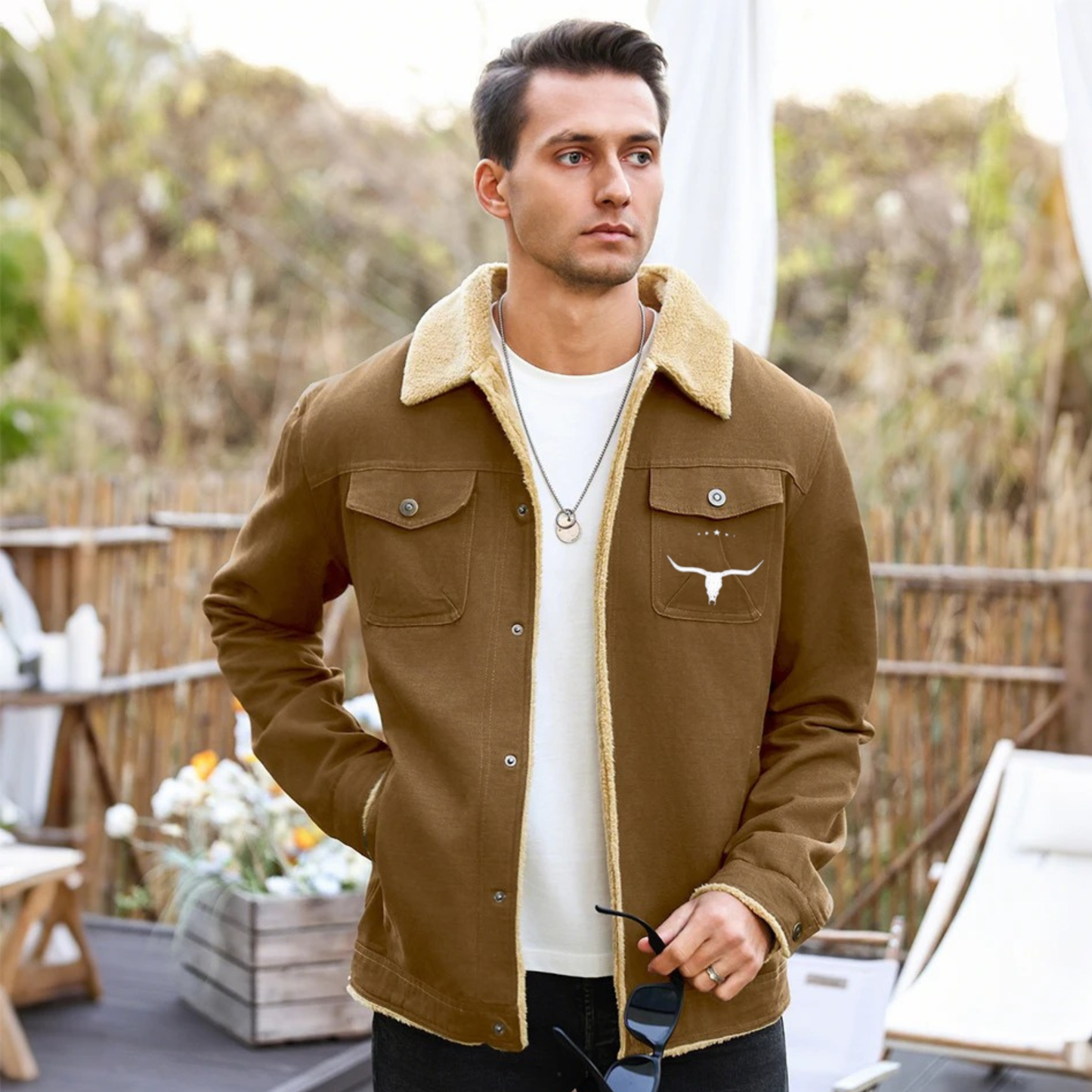 Men's Retro Jacket Fleece Coat