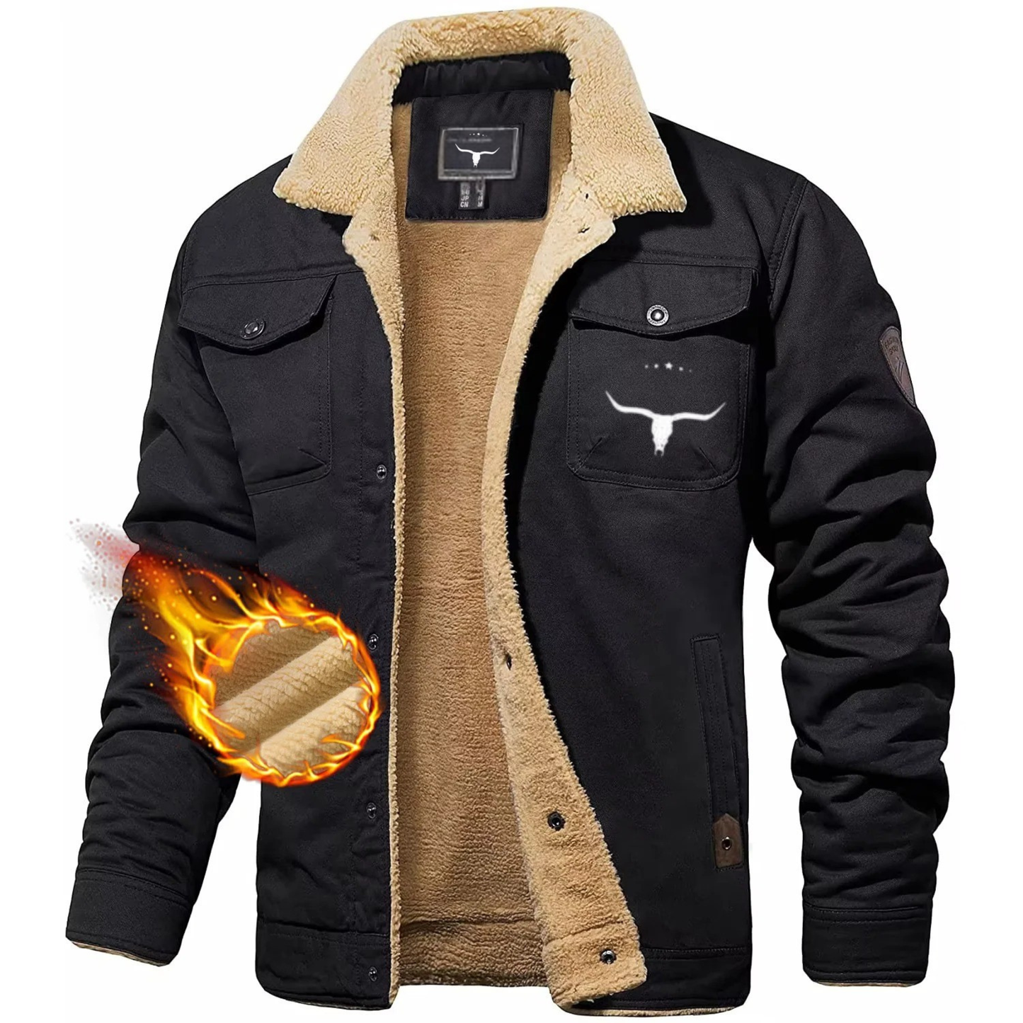 Men's Retro Jacket Fleece Coat