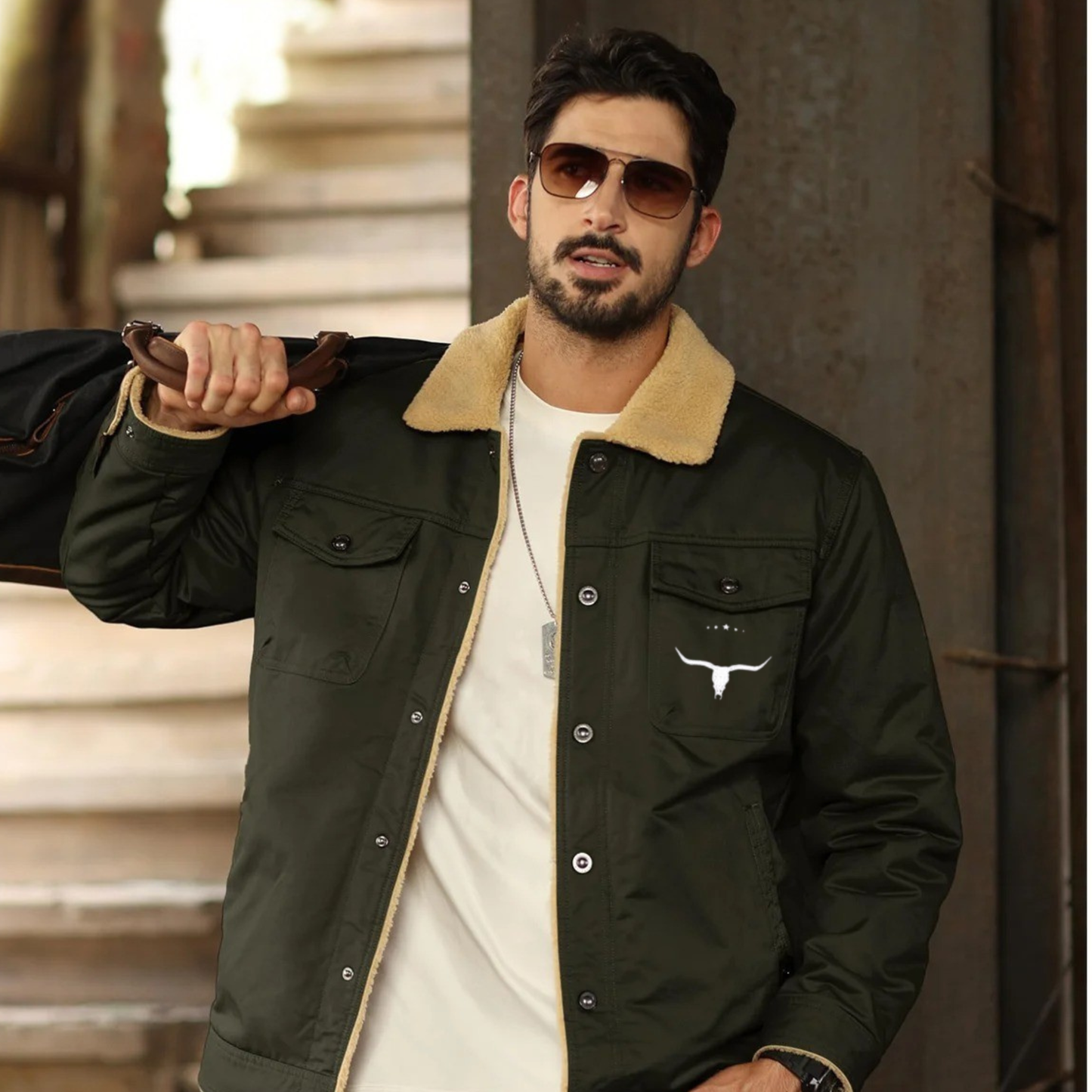 Men's Retro Jacket Fleece Coat